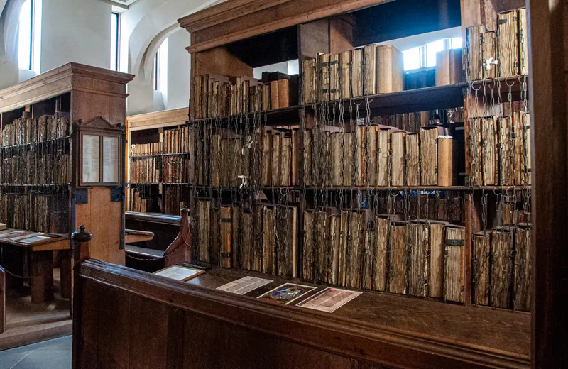 Hereford Cathedral Chained Library and Its Original Book Chains