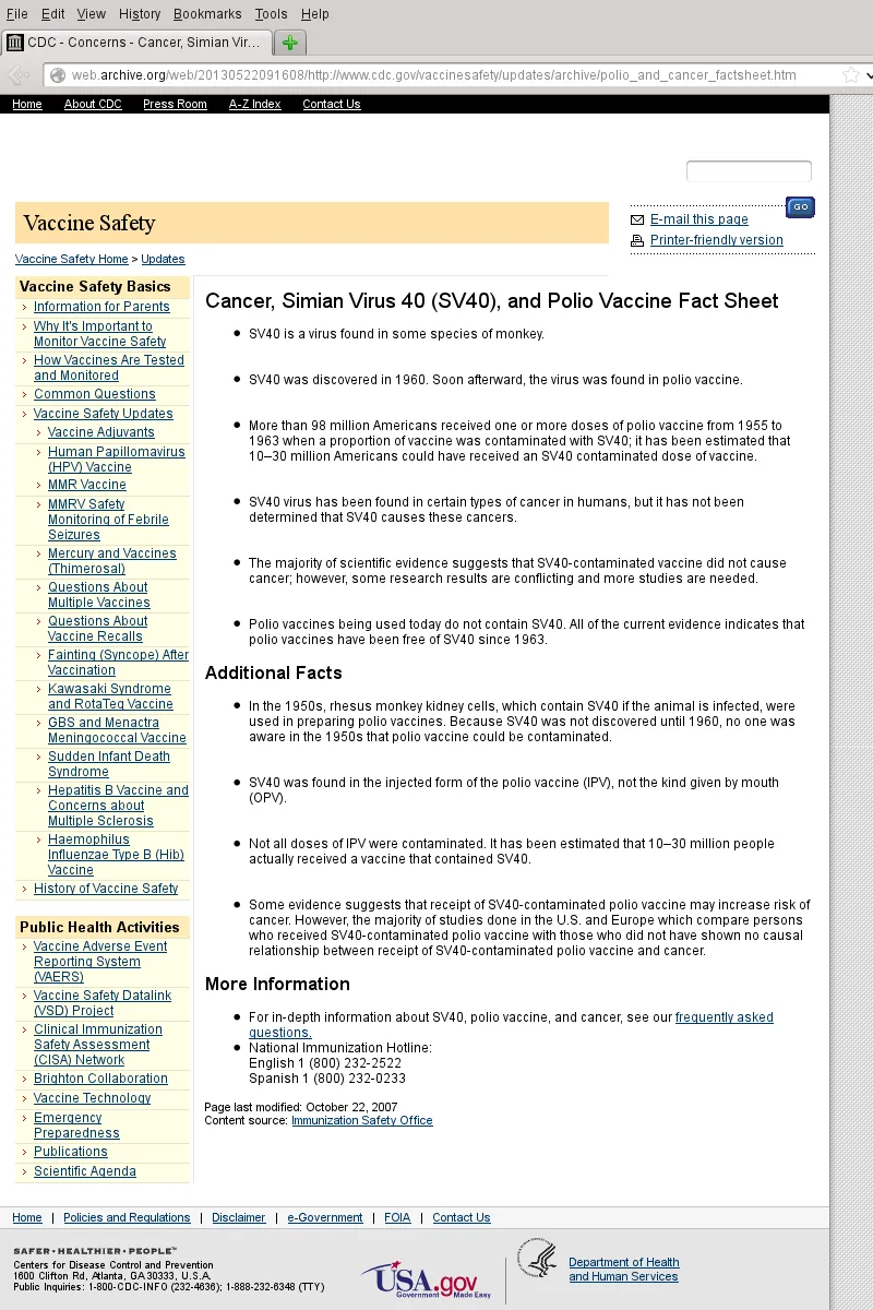 SV40 in Early Polio Vaccines Changed Virus Screening