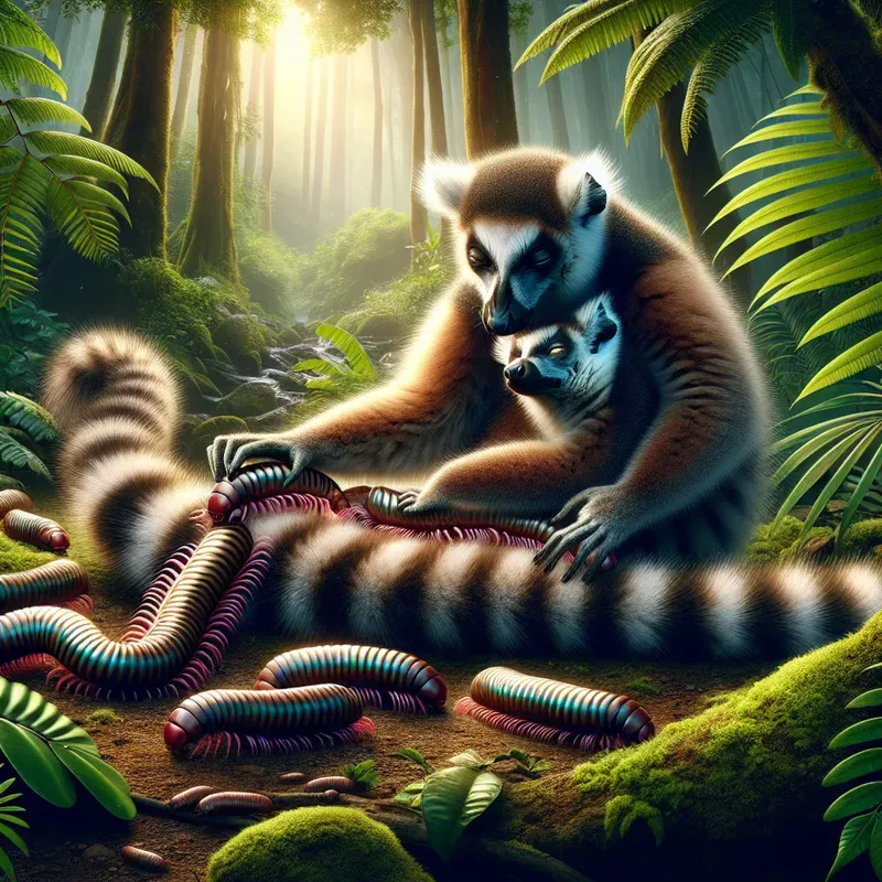Lemurs in Madagascar Use Millipedes for Natural Pest Control
