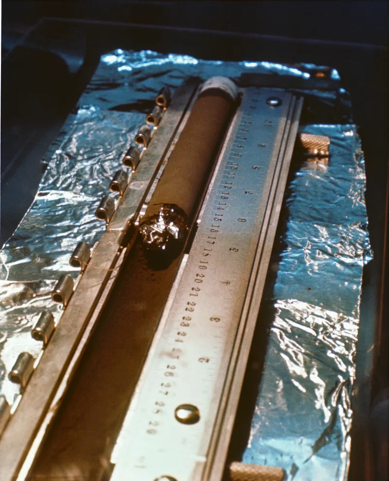 Apollo 17 Core Sample 73001 Opened After About 50 Years