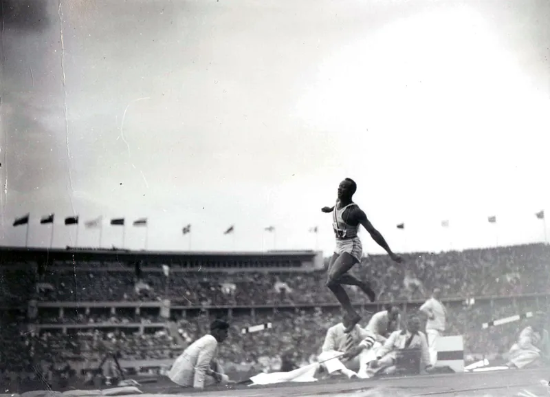 Jesse Owens at the 1936 Berlin Olympics