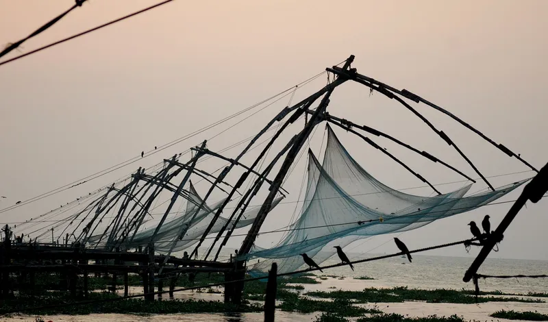 Kochi Chinese Fishing Nets Still Work With Stones and Ropes